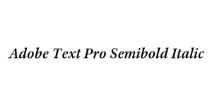 Adobe Text Pro Semibold Italic Font