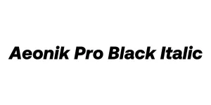 Aeonik Pro Black Italic Font