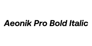 Aeonik Pro Bold Italic Font