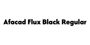 Afacad Flux Black Regular Font