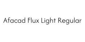 Afacad Flux Light Regular Font
