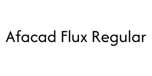 Afacad Flux Regular Font
