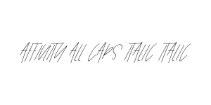 Affinity All Caps Italic Italic Font