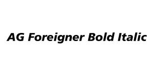 AG Foreigner Bold Italic Font
