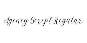 Agency Script Regular Font