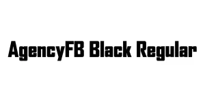 AgencyFB Black Regular Font