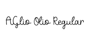 AGlio Olio Regular Font