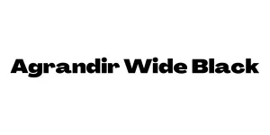 Agrandir Wide Black Font