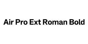 Air Pro Ext Roman Bold Font