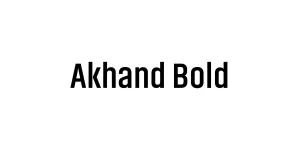 Akhand Bold Font