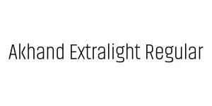 Akhand Extralight Regular Font