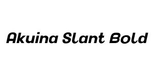 Akuina Slant Bold Font