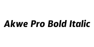 Akwe Pro Bold Italic Font