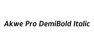 Akwe Pro DemiBold Italic Font