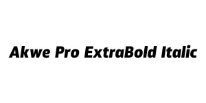 Akwe Pro ExtraBold Italic Font