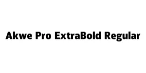 Akwe Pro ExtraBold Regular Font