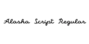 Alaska Script Regular Font