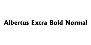 Albertus Extra Bold Normal Font