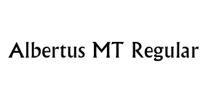 Albertus MT Regular Font