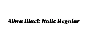 Albra Black Italic Regular Font