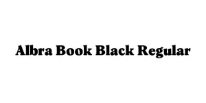 Albra Book Black Regular Font