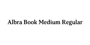 Albra Book Medium Regular Font