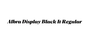Albra Display Black It Regular Font