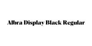 Albra Display Black Regular Font
