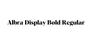 Albra Display Bold Regular Font