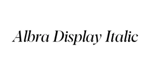 Albra Display Italic Font