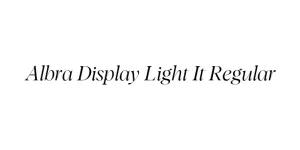 Albra Display Light It Regular Font