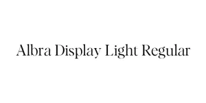Albra Display Light Regular Font