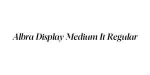 Albra Display Medium It Regular Font