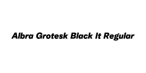 Albra Grotesk Black It Regular Font