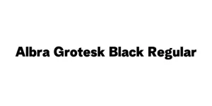 Albra Grotesk Black Regular Font