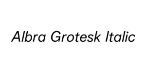 Albra Grotesk Italic Font