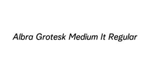 Albra Grotesk Medium It Regular Font