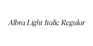 Albra Light Italic Regular Font