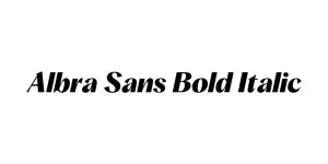Albra Sans Bold Italic Font
