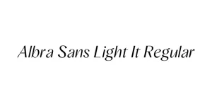 Albra Sans Light It Regular Font