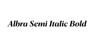 Albra Semi Italic Bold Font