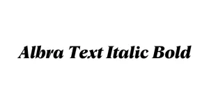Albra Text Italic Bold Font