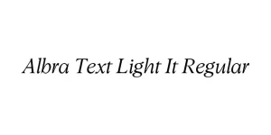 Albra Text Light It Regular Font