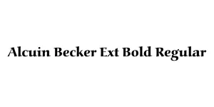 Alcuin Becker Ext Bold Regular Font