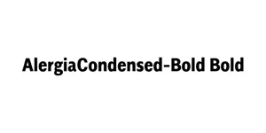 AlergiaCondensed-Bold Bold Font