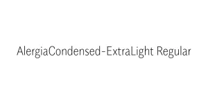 AlergiaCondensed-ExtraLight Regular Font