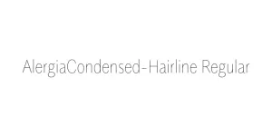 AlergiaCondensed-Hairline Regular Font