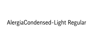 AlergiaCondensed-Light Regular Font