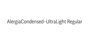 AlergiaCondensed-UltraLight Regular Font