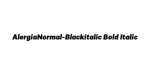 AlergiaNormal-Blackitalic Bold Italic Font